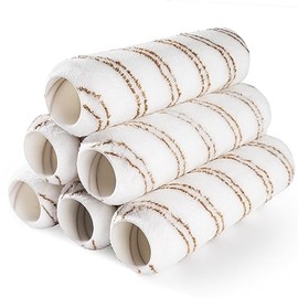 Mister Rui Cubiertas para rodillo de pintura de 9 pulgadas, paquete de 6, las más populares para renovación del hogar, microfibra de alta densidad de 0.9 cm, lavables