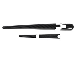 Rear Window Windshield Rain Wiper Cover Trim Body Kits Carbon Fiber Pattern Replacement for Subaru Outback BT 2020 to 2023