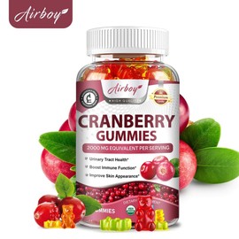 Cranberry Gummies Vitamin C - Supports women's urinary tract health and strengthens antioxidant immunity, 3 packs, 100 tablets / 크랜베리 구미 비타민 C - 여성의 요로 건강 지원 및 항산화 면역력 강화, 3개, 100정