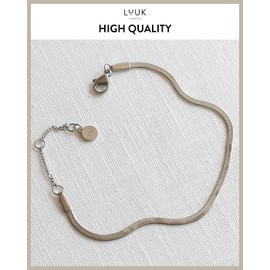 LUUK LIFESTYLE Comfortable 8” snake chain bracelet with elegant and modern design, cool and discreet look, gift for women, girlfriends, wives, simple and classic style, silver