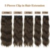 Brown Wavy Clip-in Hair Extensions for Halloween & Christmas Parties