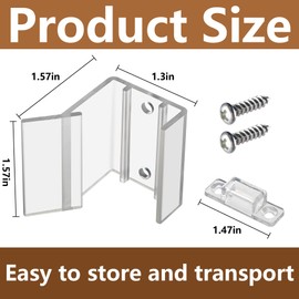 RunNico 4PCS RV Sliding Mirror Door Latch,H527 Universal Sliding Mirror Door Catch,Mirrored Doors Keeper Replacement for RV Interior Hardware,Travel,Camp and Trip