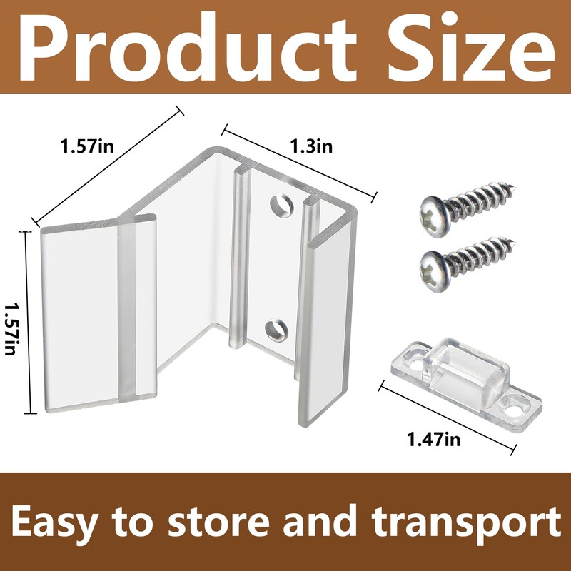 RunNico 4PCS RV Sliding Mirror Door Latch,H527 Universal Sliding Mirror