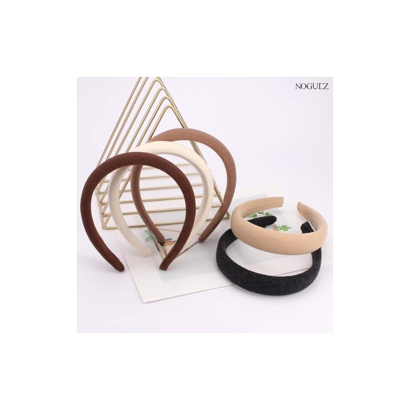 NOGUEZ Set de 5 Diademas Skincare de Esponja Acolchada Bandas
