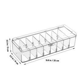 TEHAUX 2 Pcs Clear Cable Organizer Box Cord Storage Case with for Data Cables Headphones Cards for