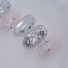 Silver bling handmade nail tips |Silver Magnet Full Parts Nail
