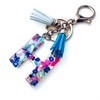 Fario Alphabet Initial Letter A-Z Keychains for Women Tassel Pendant