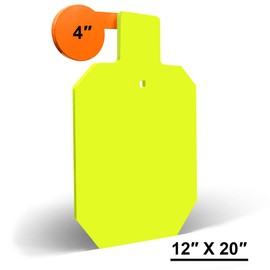 Highwild AR500 Steel Hostage Target 12" x 20" x 3/8" Armored Steel Reactive IDPA Shooting Target - Neon Color