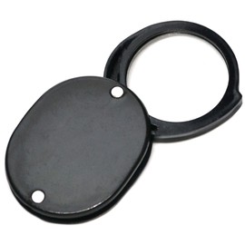 Foldign Magnifying Glass, 4X Magnification, 38mm Lens, Fitted Plastic Frame - Eisco Labs
