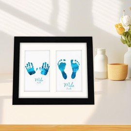 Fililogor Wood Photo Frame for Two 4” x 6” Photos, Black Wood Picture Frame 21x30cm with Mat, Multi Frame For Wedding, Family, Baby, Wall Hanging Decor (Black)