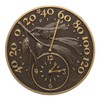 Whitehall Products Pinecone Thermometer Clock, French Bronze