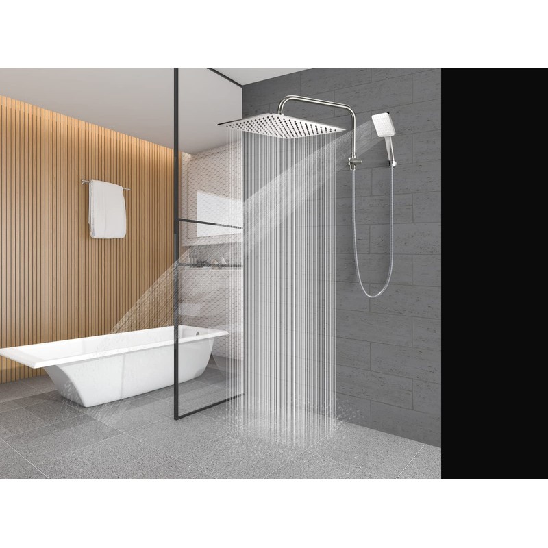 HOMVIVA® All Solid Metal 3-Way Shower Arm Diverter Valve with