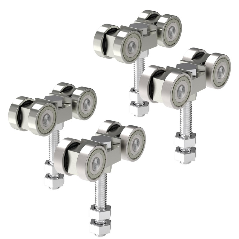 SIWOOD 4-Wheel Strut Channel Trolley 4 Pack, 800 LBS Load