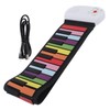 Roll Up Piano 49 Keys Kids Flexible Rainbow Keyboard Portable