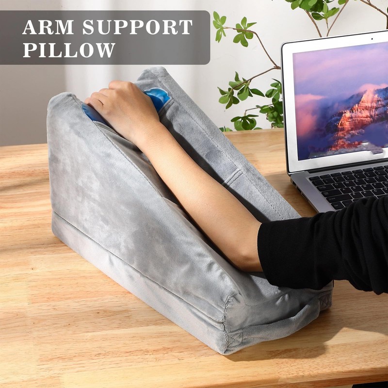 Buryeah Arm Elevation Pillow with 2 Pockets, Soft Ergonomic Support
