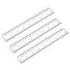3 Pack 8 Inch Ruler Set Plastic Straight Ruler Transparent