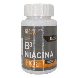Vitamina B3 Niacina 100 Tabletas 500 Mg Nutricion 2000 Sabor Sin Sabor