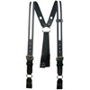Boston Leather Fireman's Suspender, 1-1/2" - w/Silver Ref. Trim XL