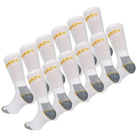 CAT erpillar Real Work Men's Socks, 12 pairs of white