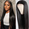Straight Human Hair wig for Black Women 4x4 HD Lace