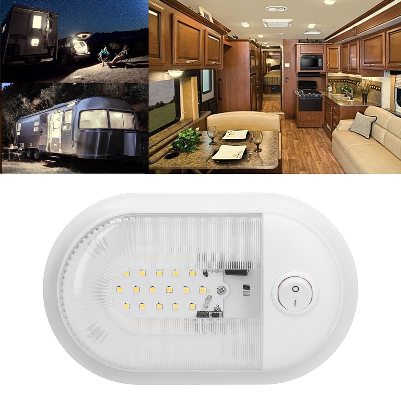 LED RV Ceiling Dome Light 360lm Dome Replacement Lighting with