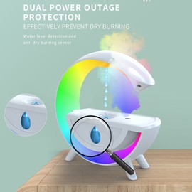 Humidifier Anti-gravity Design Cool Mist Humidifiers Humidifier Integrated Switch 350ml Large Capacity Colorful Dazzling Lights Double Power-off  Fast Humidification Speed Baby Humidifier