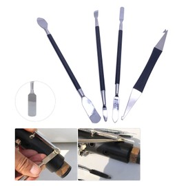 TUOREN Saxophone Repair Tool Set Stainless Steel Sax Pad Leveling Tools Spring Needle Removing Pliers Saxophone Key Adjustment Repair Kit Pack of 19 Pieces