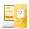 Aroma Naturals Orange and Lemongrass Essential Oil Scented Pillar Candle,