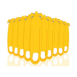 Safety Box Cutter T TOVIA Stainless Steel Concealed Blade Package Opener 10 Pcs for Tape Splitter, Cartons, Cardboard, Wrap, Straps, Film (10 pcs - Yellow)