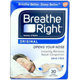 Breathe Right Original Large Tan Strips, 30 Count