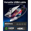 DGHUMEN USB4 Cable with Thunderbolt 4 Cable, 40Gbps USBC Data