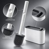 Flat Head Toilet Brush with Wall-Mounted Holder – Flexible Bathroom