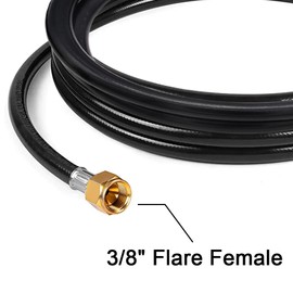 Joywayus 12 Feet Low Pressure Propane Quick Connect Extension Hose with 1LB Propane Disposal Adapter Fitting for RV to Gas Grill