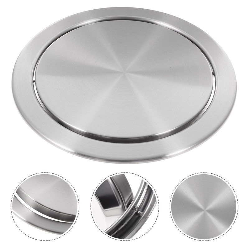 Simple Trash Grommet for Kitchen Countertop with Auto Cover, 8.2