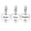 KunBead 18 inch Nana Mother Daughter Pink Heart I Love