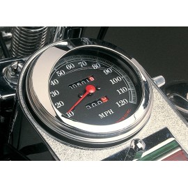 Custom Chrome Chrome Mirage Speedometer Visor Fit For Harley Fat Bob Road King Softail Dyna