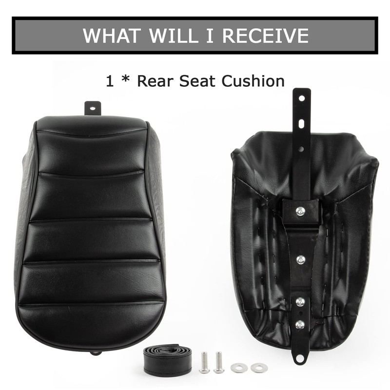 PSLER Motorcycle Rear Passenger pillion Seat Pad for Sportster Iron