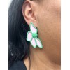 Unbranded Floral Two Tone Pierced Earrings - 3D Printed -