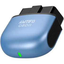 AMTIFO Bluetooth OBD2 Scanner Wireless - Auto-Connect, Clear Engine Codes, Live Data & Performance Monitoring, Works with iOS/Android - Vehicle Diagnostic Tool for Car Owners & DIY Enthusiasts
