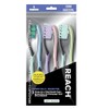 Reach Essentials Toothbrush with Toothbrush Caps, Multi-Zoned Angled Soft Bristles,