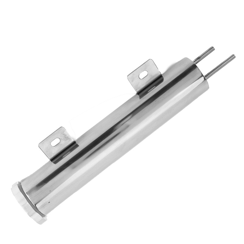 2x10in Stainless Steel Radiator Overflow Tank Recovery Bottle With Mounting
