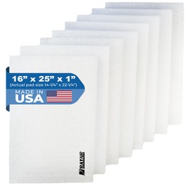RAYAIR SUPPLY 16x25 Replacement Filter Pads Compatible with Tappan EAC-1 Air Cleaner 16x25 Refills (4 Pack)