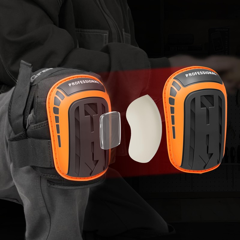 GRENPRO Professional Knee Pads for Work,Heavy Duty Thick Foam Knee