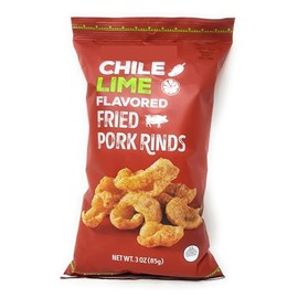 T'Js Chile Lime Flavored Fried Pork Rinds 3oz bag (Pack of 1)