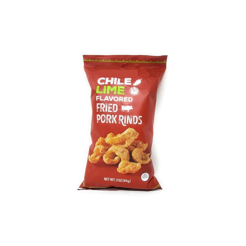 T'Js Chile Lime Flavored Fried Pork Rinds 3oz bag (Pack
