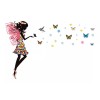 DaraBaby Hada De Pie Con Mariposas, Vinil Decorativo