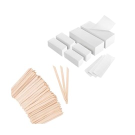 600-Count Non Woven Wax Strips and 1000pcs Wooden Small Wax Sticks