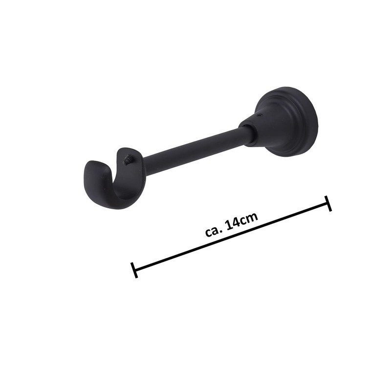 MDEKOR Wall Bracket 1-Track Black Matt R Wall Bracket with