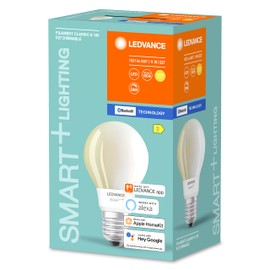 LEDVANCE Smart Led Lamp With Bluetooth, E27, Filament, Dimmable, Warm White (2700 K), Replaces Incandescent Lamps With 100 W, Controllable With Google, Alexa And Apple, Smart + Fil Cla Dim, 1-Pack