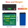 TalentCell 12V 24Ah LiFePO4 Battery Pack LF4040, 12.8V 288Wh Deep